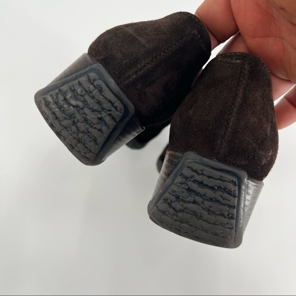 Aquatalia brown suede leather shoes wedge size 6 - Picture 4 of 12